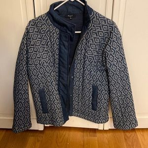 Blue Patterned Madewell Jacket Size M